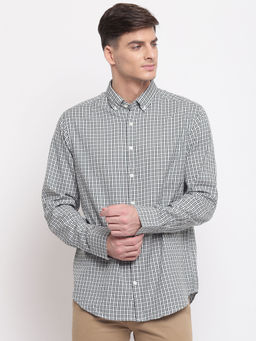 GANT - Grey Checks Collar Neck Shirt
