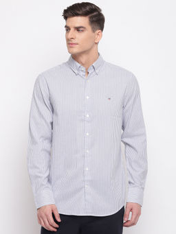 GANT - White Stripes Collar Neck Shirt