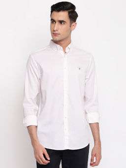 GANT - White Stripes Collar Neck Shirt