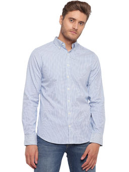 GANT - Blue Stripes Collar Neck Shirt