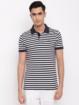 GANT - Navy Blue Stripes Polo T-Shirt