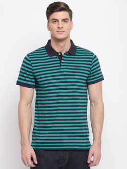 GANT - Green Stripes Polo T-Shirt