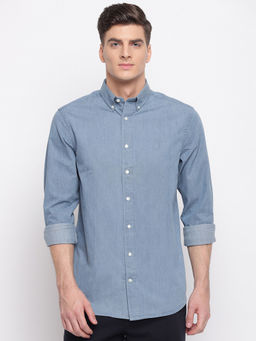 GANT - Blue Plain Collar Neck Shirt