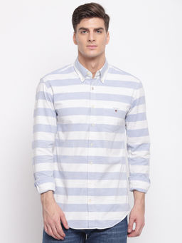 GANT - Blue Stripes Collar Neck Shirt