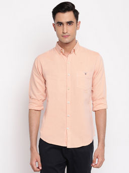 GANT - Peach Plain Collar Neck Shirt