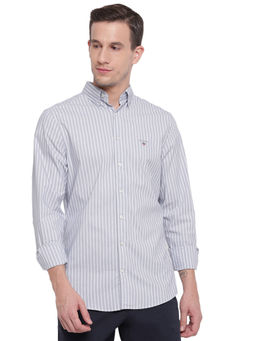 GANT - Grey Stripes Collar Neck Shirt