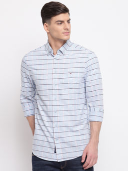 GANT - Blue Checks Collar Neck Shirt