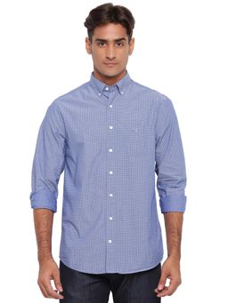 GANT - Blue Printed Collar Neck Shirt