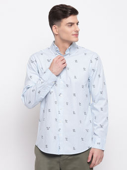 GANT - Blue Stripes Collar Neck Shirt