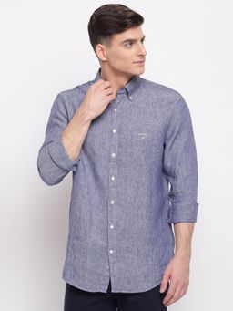 GANT - Blue Plain Collar Neck Shirt