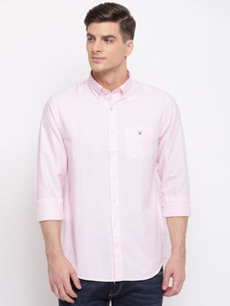 GANT - Pink Plain Collar Neck Shirt