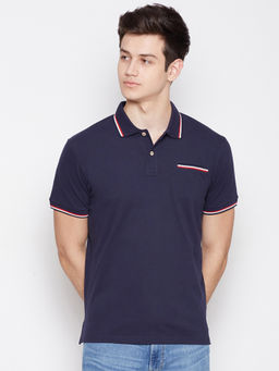 GANT - Navy Blue Plain Polo T-Shirt
