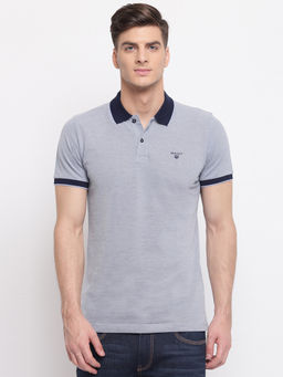 GANT - Blue Plain Polo T-Shirt