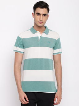 GANT - Green Stripes Polo T-Shirt