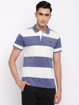 GANT - Blue Colorblock Polo T-Shirt