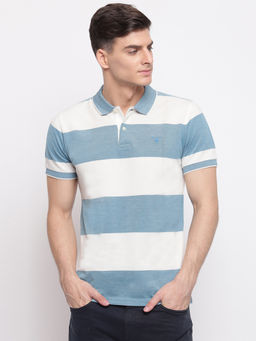 GANT - White Stripes Polo T-Shirt