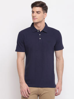 GANT - Navy Blue Plain Polo T-Shirt