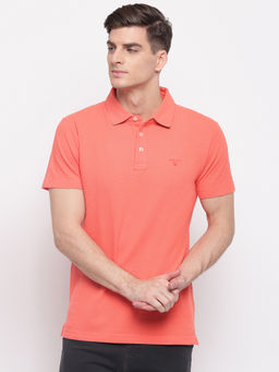 GANT - Coral Plain Polo T-Shirt