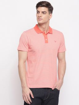 GANT - Coral Stripes Polo T-Shirt
