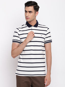 GANT - White Stripes Polo T-Shirt