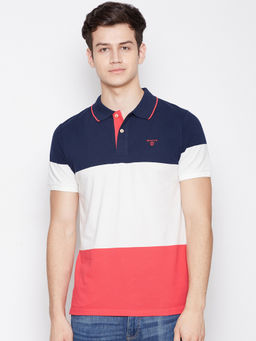GANT - Multi-Color Colorblock Polo T-Shirt
