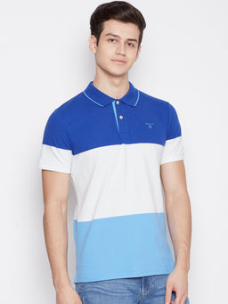GANT - Blue Colorblock Polo T-Shirt