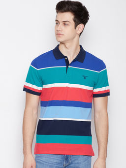 GANT - Multi-Color Colorblock Polo T-Shirt