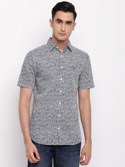 GANT - Black Printed Collar Neck Shirt