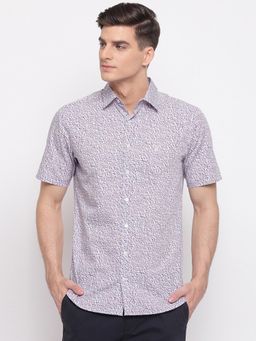 GANT - Purple Printed Collar Neck Shirt