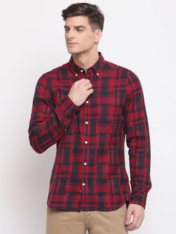GANT - Red Checks Collar Neck Shirt