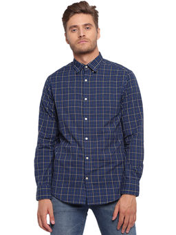 GANT - Blue Checks Collar Neck Shirt