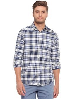 GANT - Blue Checks Collar Neck Shirt