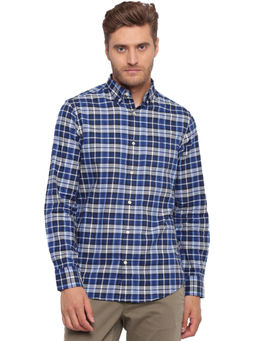 GANT - Blue Checks Collar Neck Shirt