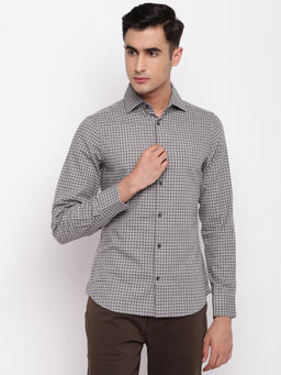 GANT - Grey Checks Collar Neck Shirt