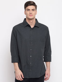 GANT - Grey Checks Collar Neck Shirt