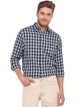 GANT - Blue Checks Collar Neck Shirt