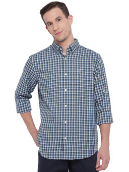 GANT - Blue Checks Collar Neck Shirt
