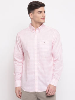 GANT - Pink Checks Collar Neck Shirt