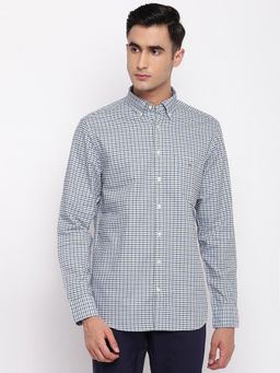 GANT - White Checks Collar Neck Shirt