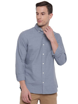 GANT - Grey Solid Collar Neck Shirt