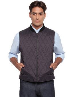 GANT - Grey Plain Mandarin Neck Jacket