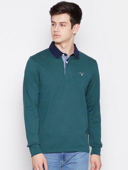 GANT - Teal Plain Polo T-Shirt