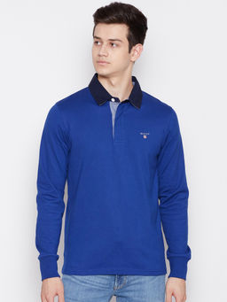 GANT - Blue Plain Polo T-Shirt