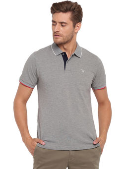 GANT - Grey Plain Polo T-Shirt
