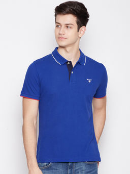 GANT - Blue Plain Polo T-Shirt