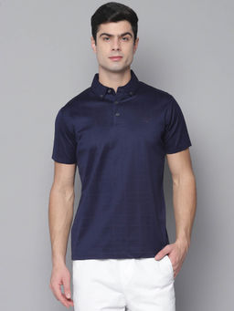 GANT - Navy Blue Checks Polo T-Shirt