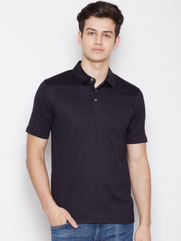 GANT - Black Plain Polo T-Shirt