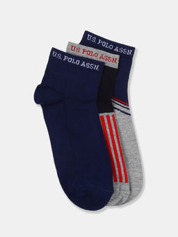 U.S. POLO ASSN. - Men Assorted Ankle Length Socks (Pack of 3)