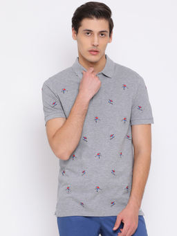 GANT - Grey Printed Polo T-Shirt