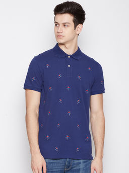 GANT - Blue Printed Polo T-Shirt